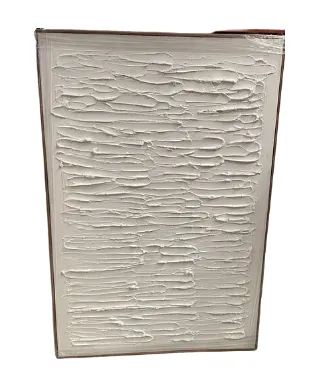 AW 3369 - Artwork - Medium - White Sand Texture Canvas in Wood Frame 