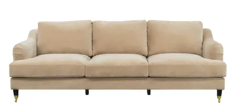 SF 0067 - Sofa - 3 Seater - Aerin Taupe Velvet