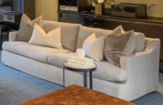 SF 6044 - Sofa - 3 Seater - Salt 'n' Peppa (Grey)  with Short Walnut Feet 