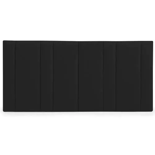 BH 7996 - King Bedhead - Foldable Super-King Panelled Black Fabric