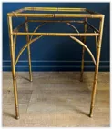 ST 6105 - Side table - Rectangle gold frame w glass top 