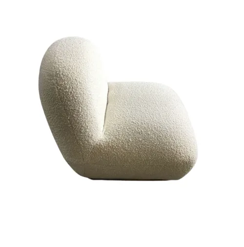 OC 8013 - Occasional Chair - Nimbus White Wool with Gold Low Profile Base 
