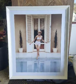 AW 0438 - Artwork - Large - Lady dipping Toes in Pool Print