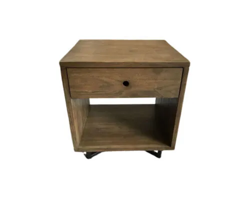 Mocha Timber Single Drawer with Nook Bedside Table - BST 9020