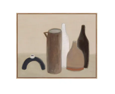 AW 0486B - Artwork - Large - Pots & Vases Studio Canvas in Natural Frame
