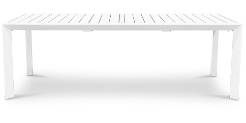 OD DT 9339 - Outdoor Dining Table - White Aluminium Extendable 
