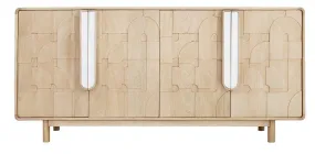 BF 0029 - Lola Buffet - Lime Wash Mango Wood with Marble Handles