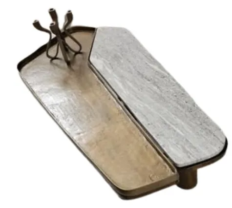 CT 0062 - Coffee Table -  Dual-Material Serving and Decorative Tray