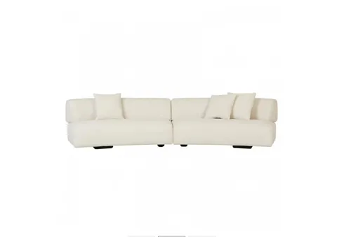 SF 0001 - Modular Sofa - 2 Piece 4 Seater Curved Snow