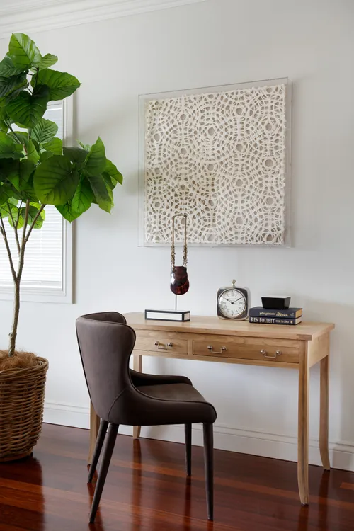 CN 6745 - Desk - Two Drawer Timber with Silver Handles