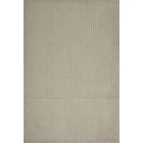 RG 5570 - Rug - Medium - Ivory Wool Blend with Arch Patterns