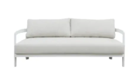OD SF 0013 - Outdoor Sofa - 3 Seater - Aluminium Olefin White  & Grey