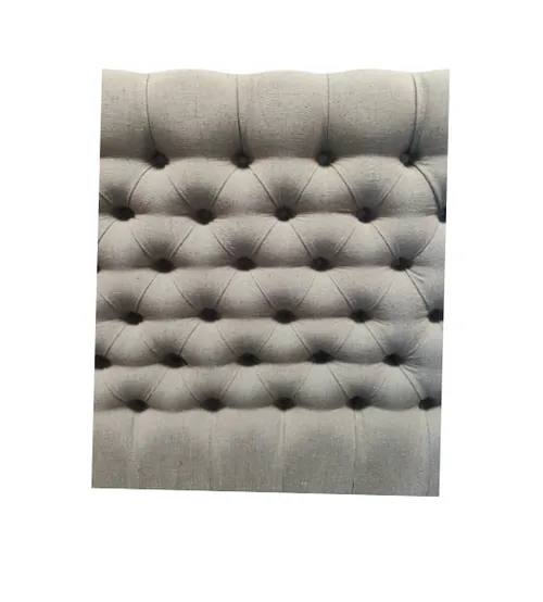 BH 4503 - Queen Bedhead - Buttoned & Panelled Cream Fabric