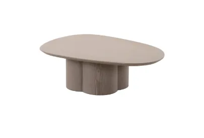 CT 0013 - Coffee Table - Small Latte Wood Grain Veneer with Rounded Legs
