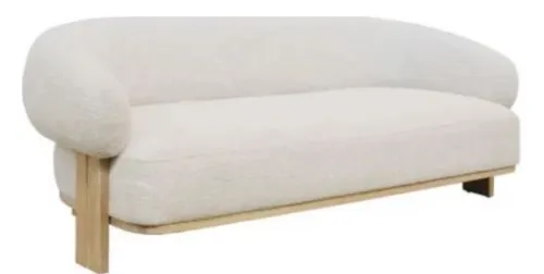SF 1007 - Sofa - 3 Seater - Bonita Curved-Arm with Timber base 