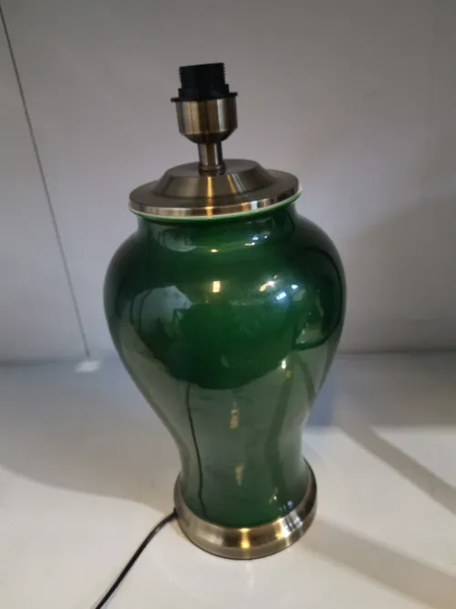 LP 5007 - Table Lamp - Green Ornate with Gold Trim