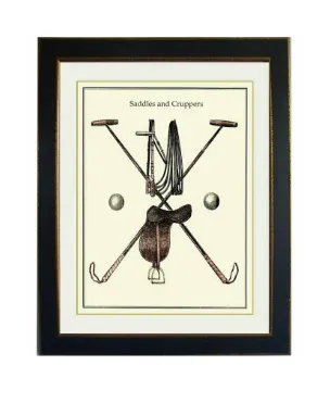 AW 6011 - Saddles & Cruppers in Small Gold Timber Frame