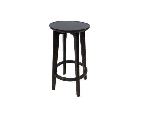 STL 0015 - Counter Stool - Walnut Timber Circular Seat