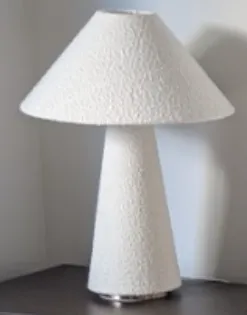 LP 1073 - Table Lamp - Boucle with Silver Base