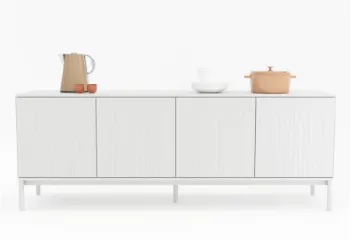 BF 0032 - Buffet - Elise Fluted White Beech Wood