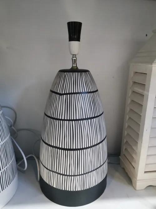 LP 6031 - Table Lamp - Black & White Tribal Pattern
