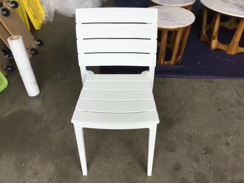 OD DC 8844 - Outdoor - Dining Chair - White Polypropylene Panelled Seat & Back Rest