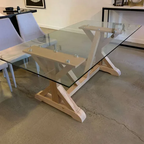 DT 5003 - Table Bases - Ash Wooden New England Style Trestle Base