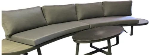 OD SF 0022 - Outdoor Sofa - Curved Deep Grey Finish