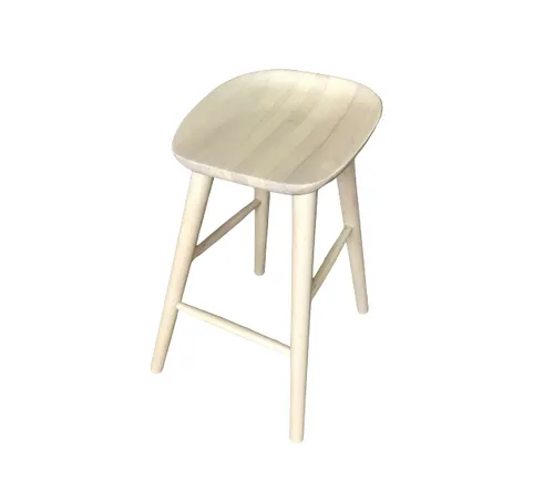 STL 7071 - Counter Stool - Sand Colour Timber Lipped Edge Seat
