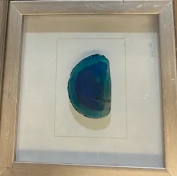 AW 1005C - Artwork - Small - Blue Framed Gemstones
