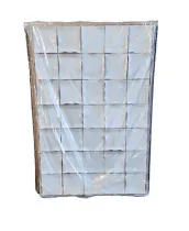 AW 0377 - Artwork - Large - Off White/Dusty Beige Painted Tile Large Wall Art