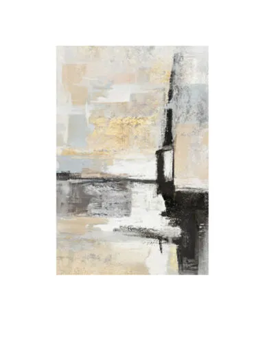 AW 0369 - Artwork - Large - Abstract Greys, Whites, Peach & Black Canvas 