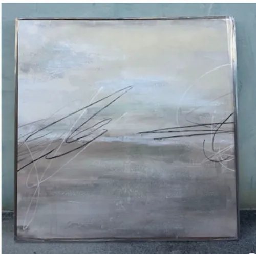 AW 6002 - Artwork - Medium -  Blue & Grey Cool Toned with Abstract Lines