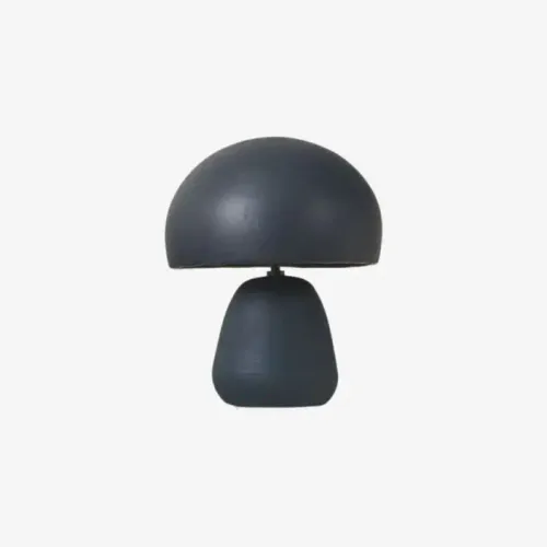 LP 0133 - Table Lamp - Ceramic Navy Mushroom Shape Dome & Base