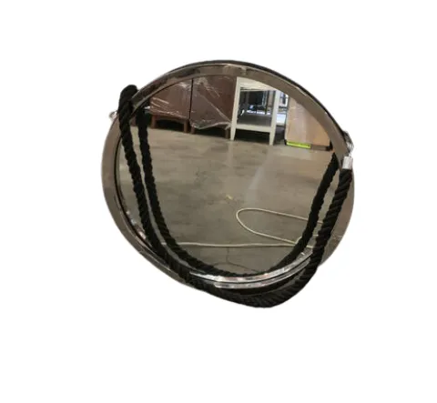 AW 4386 - Mirror - Circle Mirror With Black Rope Handle 