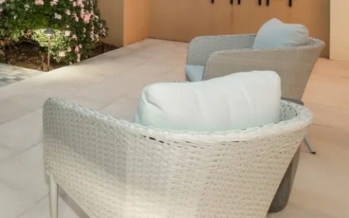 OD OC 7050 - Outdoor - Occasional Chair  -  Grey Wicker with Beige Cushions