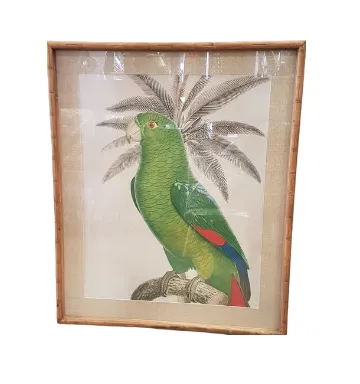 AW 7216 - Artwork - Large - Tropical Bird in Large Timber Glass Frame