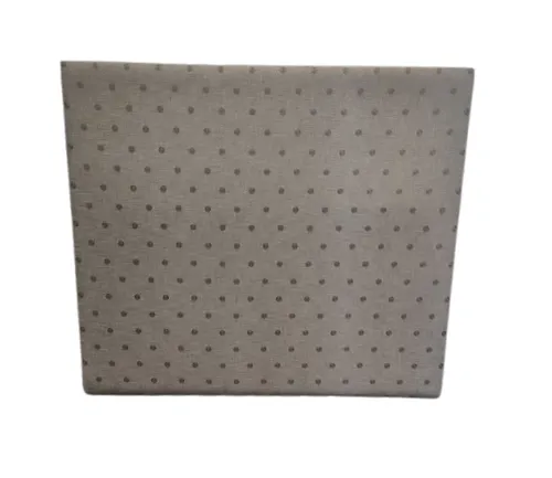 BH 6993 - Double Bedhead - Silver Fabric with Black Polka Dots