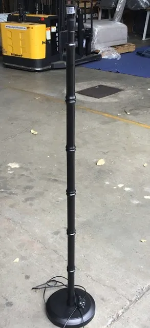 FL 7746 - Floor Lamp - Black Basic Ribbed 