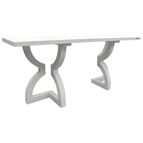 CN 0011 - Contemporary Style White Koffa Oak Console
