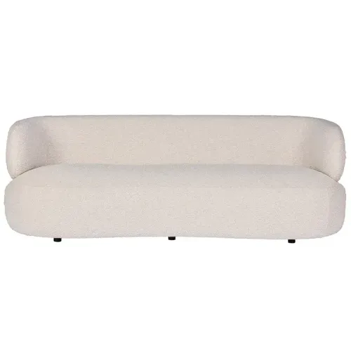 SF 0018 - Sofa - 3 Seater - Curved Profile Ivory Boucle