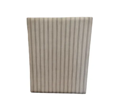 BH 6990 - Single Bedhead - Beige & White Stripe Fabric