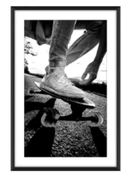 AW 0056 - Artwork - Medium - Dogtown C Glass Framed Canvas Black