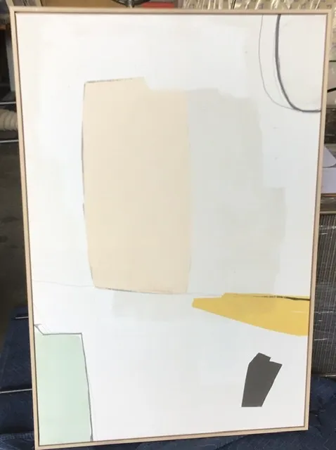 AW 8068 - Artwork - Large - Abstract Canvas with Blush Ivory Mint