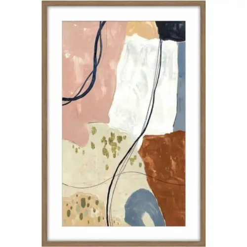 AW 0338 - Artwork - Large - Pepperoni Abstract Print in Framed Glass