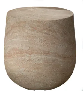 ST 0022 - Side Table - Minka Taupe Travertine 