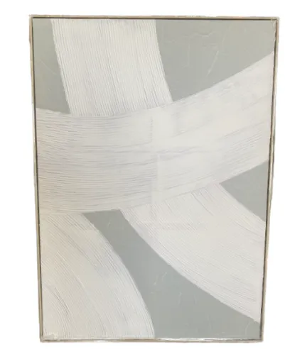 AW 0080 - Artwork Large with Light Green/Grey & White