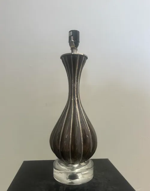 LP 0054 - Table Lamp - Glass with Clear Perspex Base 