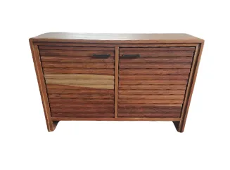 BF 0011 - Small Timber Buffet with Slatted Doors & Tapered Edges - Standard
