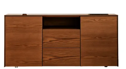BF 4083 - Entertainment Unit - 3 Door Walnut Timber